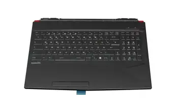 PN140229 Original MSI Tastatur inkl. Topcase DE (deutsch) schwarz/schwarz/rot mit Backlight