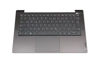 PR45-GR Original Lenovo Tastatur inkl. Topcase DE (deutsch) grau/grau mit Fingerprint