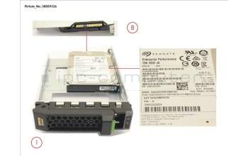Fujitsu HD SAS 12G 900GB 15K HOT PL 3.5\' EP für Fujitsu Primergy TX1330 M3