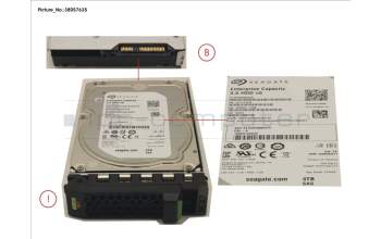 Fujitsu Fujitsu HD SAS 12G 4TB 7.2K HOT PL 3.5 BC für Fujitsu Primergy TX1330 M4