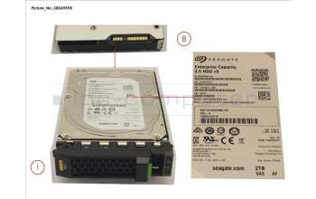 Fujitsu S26361-F5635-L200 HD SAS 12G 2TB 7.2K 512E HOT PL 3.5\' BC