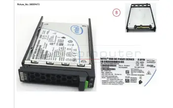 Fujitsu SSD PCIE3 2TB READ-INT. 2.5\' H-P LP für Fujitsu Primergy CX2560 M4