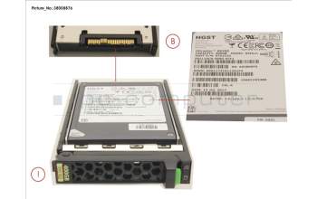 Fujitsu SSD SAS 12G 400GB MIXED-USE 2.5\' H-P EP für Fujitsu Primergy RX2530 M4