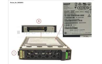 Fujitsu SSD SAS 12G 960GB READ-INT. 2.5\' H-P EP für Fujitsu Primergy RX2530 M5