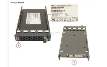 Fujitsu S26461-F5588-L384 SSD SATA 6G 3.84TB MIXED-USE 2.5\' H-P EP