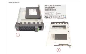 Fujitsu S26461-F5589-L384 SSD SATA 6G 3.84TB MIXED-USE 3.5\' H-P EP