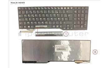 Fujitsu S26491-F2132-E222 KEYBOARD FRANCE (BLACK)