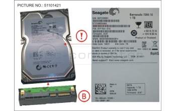 Fujitsu HDD 1TB SATA S3 7.2K 3.5\' für Fujitsu Esprimo P956