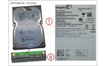 Fujitsu SGT:ST31000524AS HDD 1TB SATA S3 7.2K 3.5\'