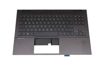 SJP46G3ETATP40 Original HP Tastatur inkl. Topcase DE (deutsch) schwarz/schwarz mit Backlight (Mica Silver Aluminium)