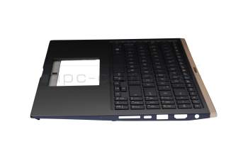 SN2580BL3 Original LiteOn Tastatur inkl. Topcase DE (deutsch) blau/blau mit Backlight