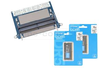 Substitut für Dell RN12H Arbeitsspeicher 32GB DDR5-RAM CAMM (Dell) CAMM Adapter Kit Crucial 5600Mhz 32GB