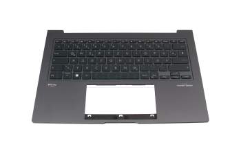 T068A1 Tastatur inkl. Topcase DE (deutsch) schwarz/grau mit Backlight