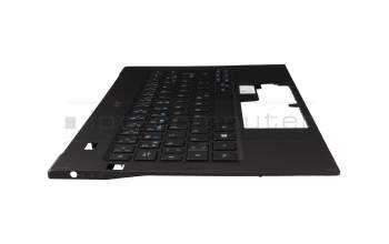 T079C1 Tastatur inkl. Topcase DE (deutsch) schwarz/blau/schwarz mit Backlight