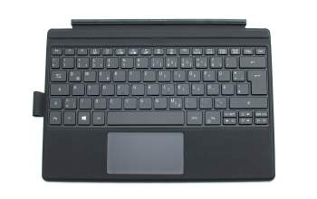 TBSA12 Tastatur inkl. Topcase DE (deutsch) schwarz/schwarz mit Backlight