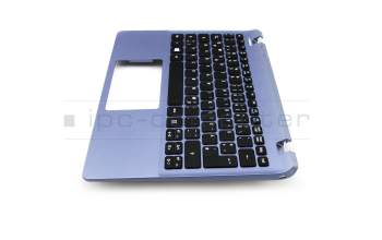 TE3112 Tastatur inkl. Topcase DE (deutsch) schwarz/blau