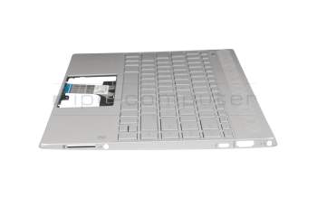TFQ46G7DTP003 Original HP Tastatur inkl. Topcase DE (deutsch) silber/silber mit Backlight