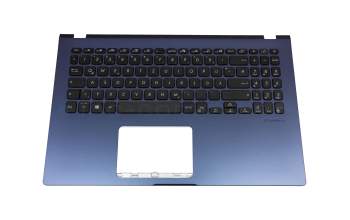 TX59DA Tastatur inkl. Topcase DE (deutsch) schwarz/blau mit Backlight