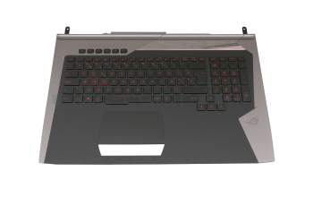 V153062AK1BE Original Sunrex Tastatur inkl. Topcase BE (belgisch) schwarz/schwarz/silber mit Backlight