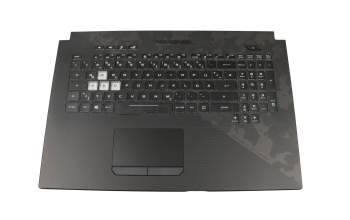 V170162JE1 GR Original Sunrex Tastatur inkl. Topcase DE (deutsch) schwarz/schwarz mit Backlight