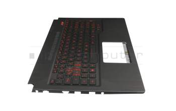 V170746BK1 Original Sunrex Tastatur inkl. Topcase DE (deutsch) schwarz/schwarz mit Backlight