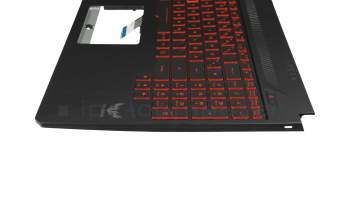 V170762EE1 GR Original Sunrex Tastatur inkl. Topcase DE (deutsch) schwarz/schwarz mit Backlight