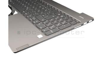 V171020BK1 Original Lenovo Tastatur inkl. Topcase DE (deutsch) grau/silber mit Backlight