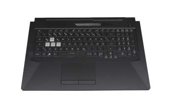 V191346AE1 Original Sunrex Tastatur inkl. Topcase DE (deutsch) schwarz/schwarz mit Backlight