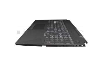 V191346FE2 Original Sunrex Tastatur inkl. Topcase DE (deutsch) schwarz/transparent/schwarz mit Backlight