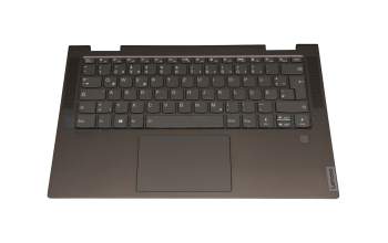 V192320EK1 Original Lenovo Tastatur inkl. Topcase DE (deutsch) grau/dunkelgrün mit Backlight