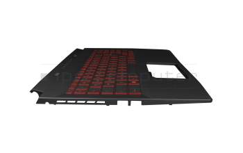 V203222FK2 Original Sunrex Tastatur inkl. Topcase DE (deutsch) schwarz/rot/schwarz mit Backlight