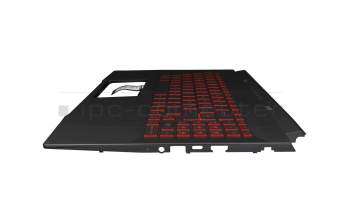 V203222FK2 Original Sunrex Tastatur inkl. Topcase DE (deutsch) schwarz/rot/schwarz mit Backlight