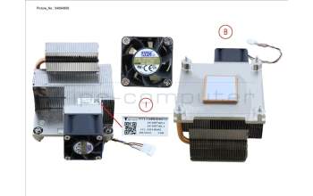 Fujitsu V26898-B1050-V2 HEATPIPE 65W FH/2XLP GC RPL CPU