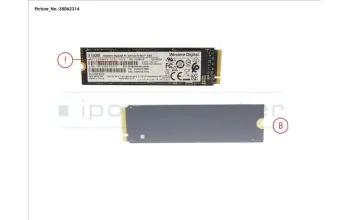 Fujitsu SSD PCIE M.2 2280 512GB für Fujitsu Celsius C780