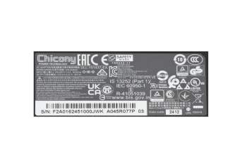 Wortmann Terra Mobile 1517 (NL55PU) Netzteil 45,0 Watt