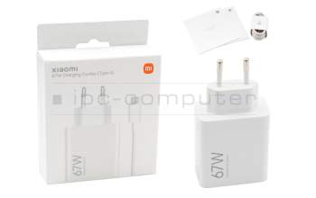 Xiaomi Mi 8 Pro Original USB-C Netzteil 67,0 Watt EU Wallplug weiß (Charging Combo Type-A)