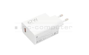 Xiaomi Mi Note 10 Original USB-C Netzteil 67,0 Watt EU Wallplug weiß (Charging Combo Type-A)