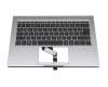 0420535CK203 Original Acer Tastatur inkl. Topcase DE (deutsch) silber/silber mit Backlight