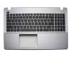 0KN0-PE1UI13 Original Protek Tastatur inkl. Topcase US (englisch) schwarz/grau