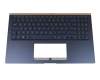 0KN1-9D2GE16 Original Pegatron Tastatur inkl. Topcase DE (deutsch) blau/blau mit Backlight