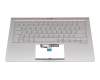 0KN1-SZ2GE13 Original Pegatron Tastatur inkl. Topcase DE (deutsch) silber/silber mit Backlight