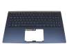 0KNB0-563AGE00 Original Asus Tastatur inkl. Topcase DE (deutsch) blau/blau mit Backlight