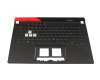 0KNR0-4810GE00 Original Asus Tastatur inkl. Topcase DE (deutsch) schwarz/schwarz/rot mit Backlight RGB 4-ZONE