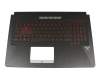 0KNR0-661CGE00 Original Asus Tastatur inkl. Topcase DE (deutsch) schwarz/rot/schwarz mit Backlight