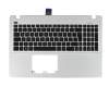 Tastatur inkl. Topcase DE (deutsch) schwarz/weiß original für Asus X550CL