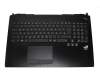 Tastatur inkl. Topcase DE (deutsch) schwarz/schwarz mit Backlight für Asus ROG G750JX-T4108H