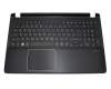 Tastatur inkl. Topcase DE (deutsch) schwarz/schwarz mit Backlight original für Acer Aspire V5-572G-53338G50akk