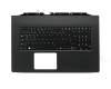 Tastatur inkl. Topcase DE (deutsch) schwarz/schwarz mit Backlight original für Acer Aspire V 17 Nitro (VN7-792G)