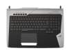 Tastatur inkl. Topcase DE (deutsch) schwarz/silber mit Backlight original für Asus ROG GX700VO-GC009T