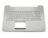 Tastatur inkl. Topcase DE (deutsch) silber/silber mit Backlight original für Asus VivoBook Pro N752VX
